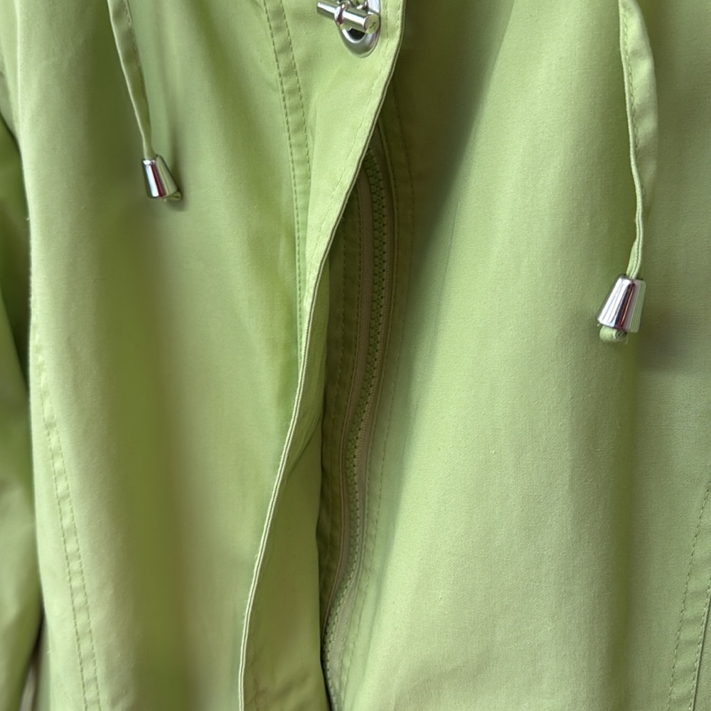 Mackintosh New England Cotton-blend Poplin Jacket | size 1X | Bright Green | EUC - Picture 7 of 14